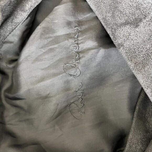 Rick Owens DRKSHDW Lamb Leather Cropped Gray Short Sleeve Zip Jacket - Picture 9 of 13